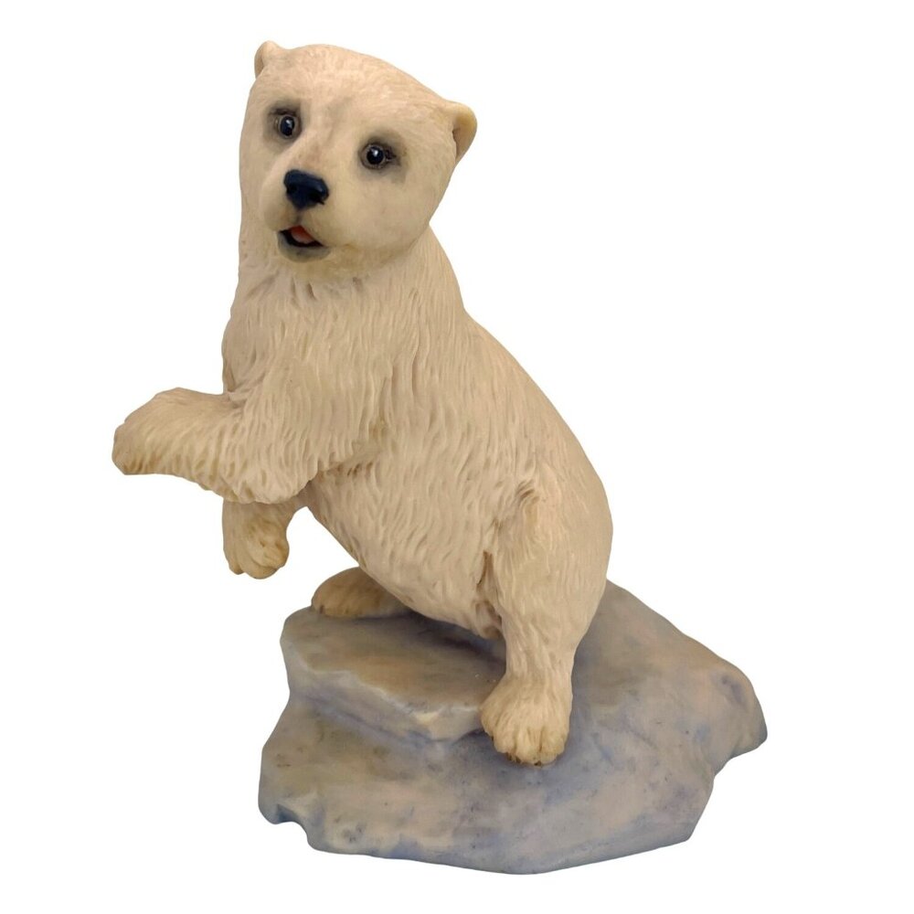 Vintage Hand Painted White Baby Polar Bear Cub Aynsley Mastercraft UK England